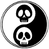 Yin and yang skulls