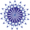 Blue White Spiral Star