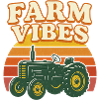 Farm Vibes tracteur Retro Sunset