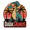 Dadasaurus Cooler Dinosaurier Retro Palmen