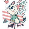 Kitty Love Geometric Pop Art
