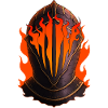 Flammender Ritter Helm