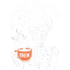 Resting Brew Face Skeleton Coffee Halloween