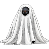 Funny Halloween Penguin Ghost Monster Cartoon