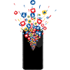 Smartphone Likes Fireworks