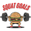 Squat Goals Cartoon Burger Fitness Design
