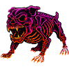 Neon Skeleton Dinosaur