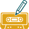 Retro pencil cassette
