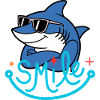 shark with a Smile and Glasses
