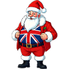 Britischer Weihnachtsmann Union Jack Weihnachtsdruck