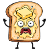 Toast with butter that melts