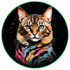 Chat Bengal avec écharpe