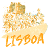 Monument Découvertes Lisbonne illustration ocre