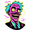 Neon Screaming Pop Art Portrait