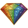 Regenbogen Glitzer-Diamant