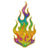 Regenbogenflammen Glitter