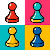 PopArt Vierfarben Spielstein