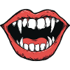 vampire mouth, sharp teeth, bite