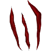 Rayures rouge sang