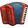 Akkordeon Farbspiel Retro