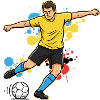 fussballspieler-comic-farbspritzer-gelb