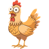 Funny Chicken Cartoon Farm Humor