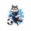 Husky Dog Football Team