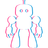 Roboter 3D-Effekt – Zukunft trifft KI Design