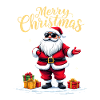 Merry Christmas Weihnachtsmann Mit Geschenken