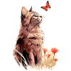 Chat et papillon