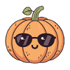 Pumpkin chic black glasses