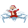Santa Claus on Drone Adventure