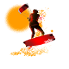 Kite Surfer Farbexplosion Print