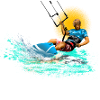 Kitesurfing Neon Splash