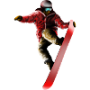 Red Snowboarder Jump