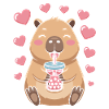 Kawaii Bubble Tea Capybara Boba Tea