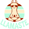 Lama Meditates Yoga Llamaste Sunglasses Retro