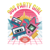 90s Party Girl Retro Cassette Style