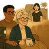 Oma mit dem Enkel