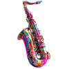Kunterbuntes Saxophondesign