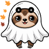  Süßes Faultier Halloween Geist Design mit