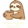 Sloth Coffee Power Illustration
