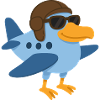 Ein Supervogelflugzeug