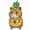 Hamster with Pineapple Comic Shirt Gift