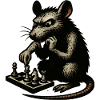 Rat at the chessboard