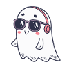 Cute Ghost DJ Glasses