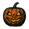 Halloween pumpkin in grunge style