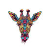Kaleidoscope Giraffe Head