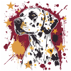 Dalmatian Splatter Art