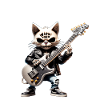 Cat Rocker with Guitar